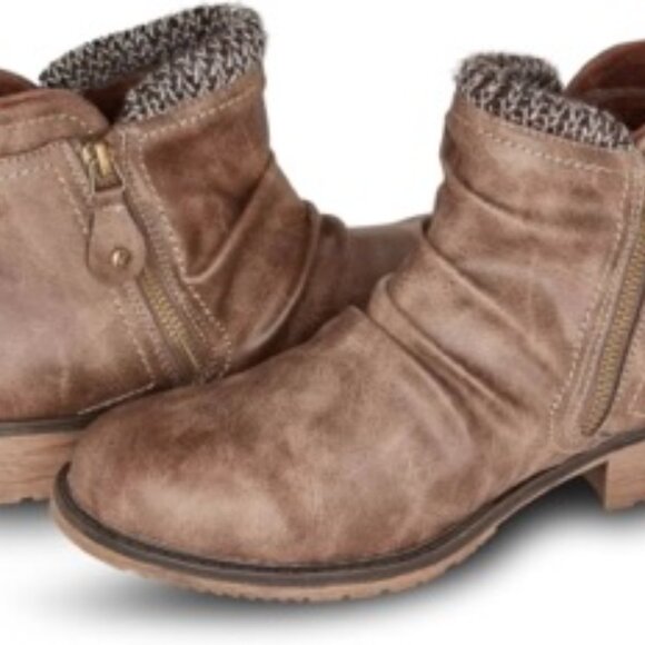 SPORTO Honor Faux Leather Sweater Women's Booties Boots 6 - Picture 1 of 10